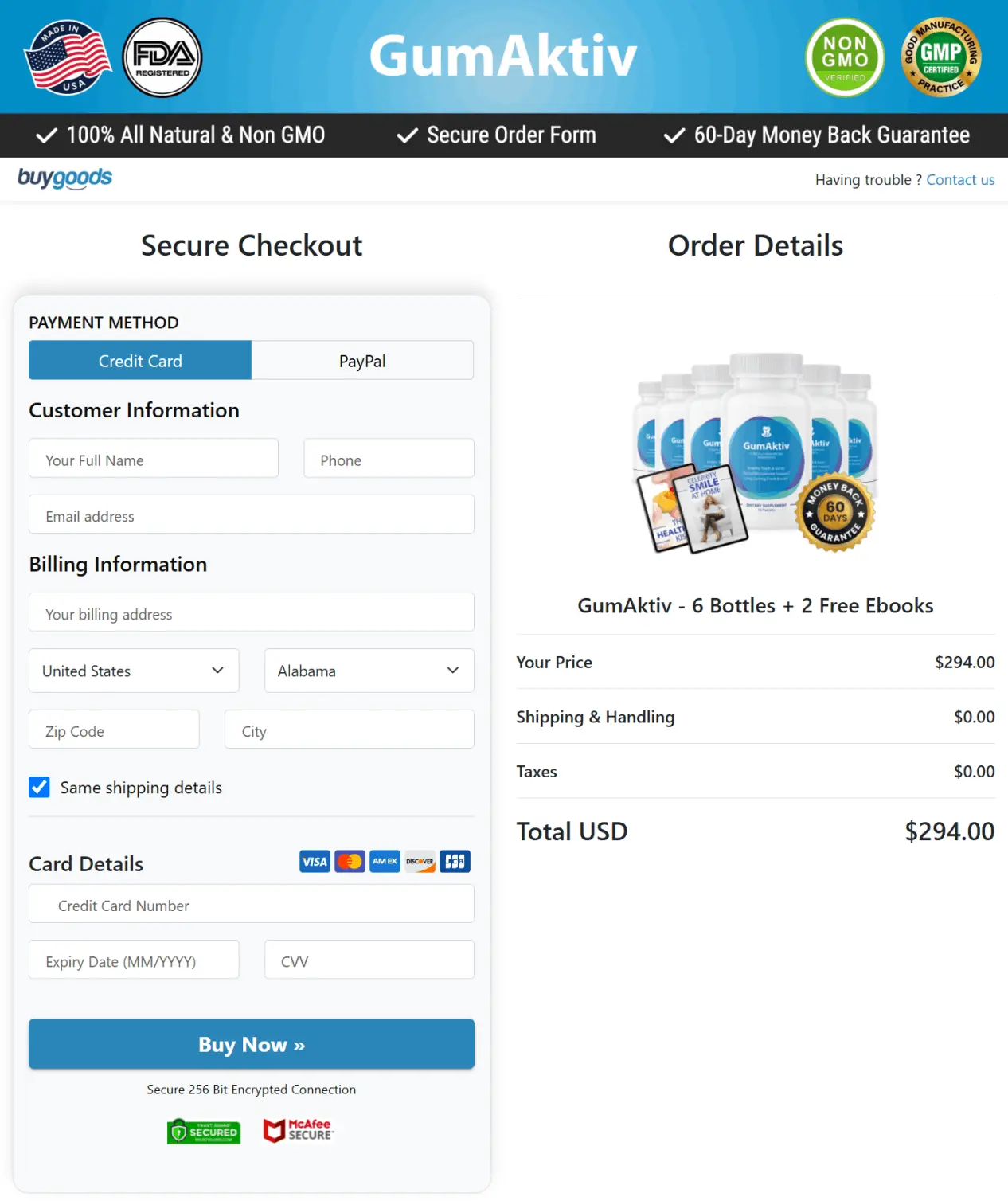 GumAktiv order form